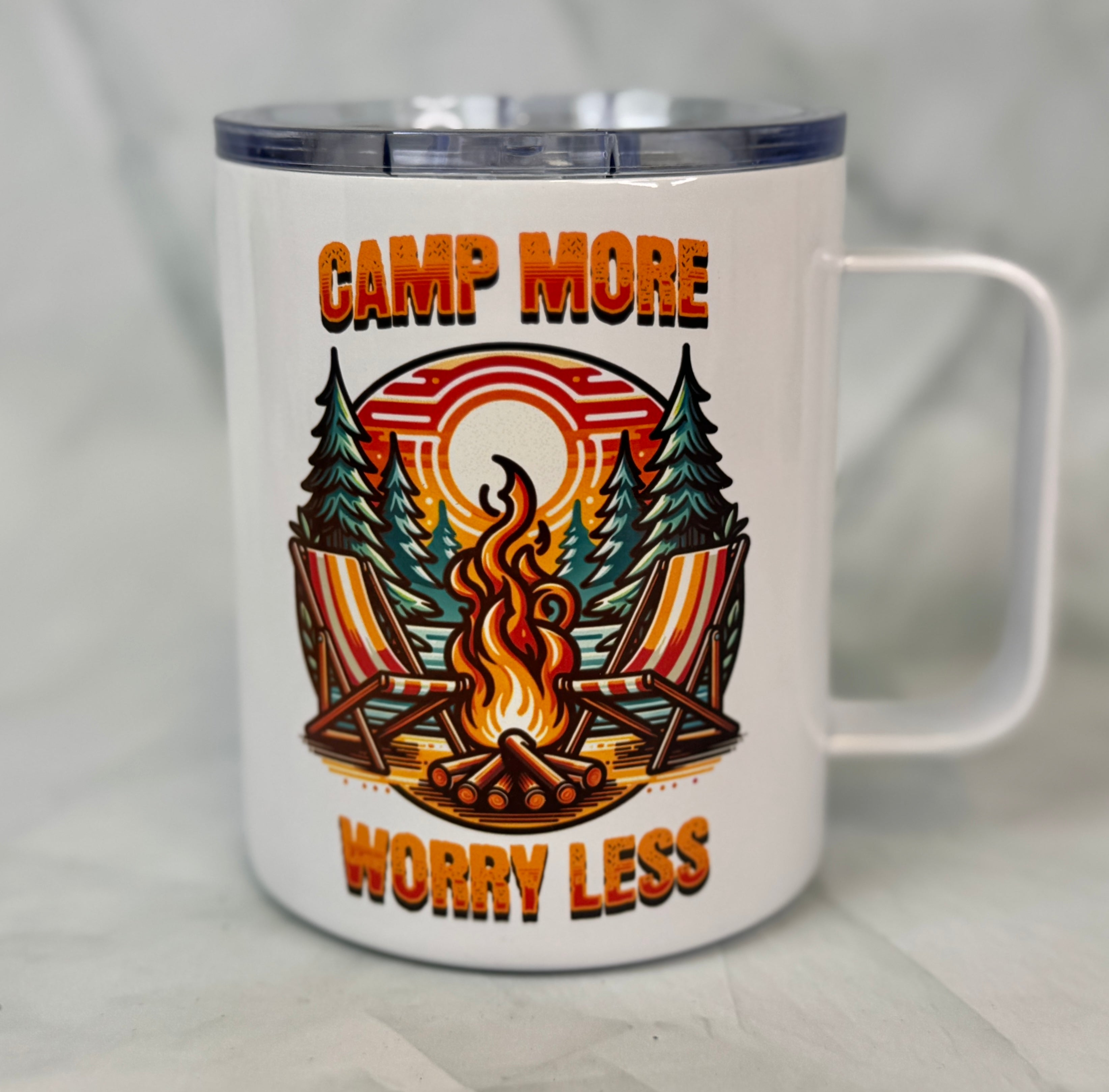 Camping Coffee Mug - Camp More Worry Less