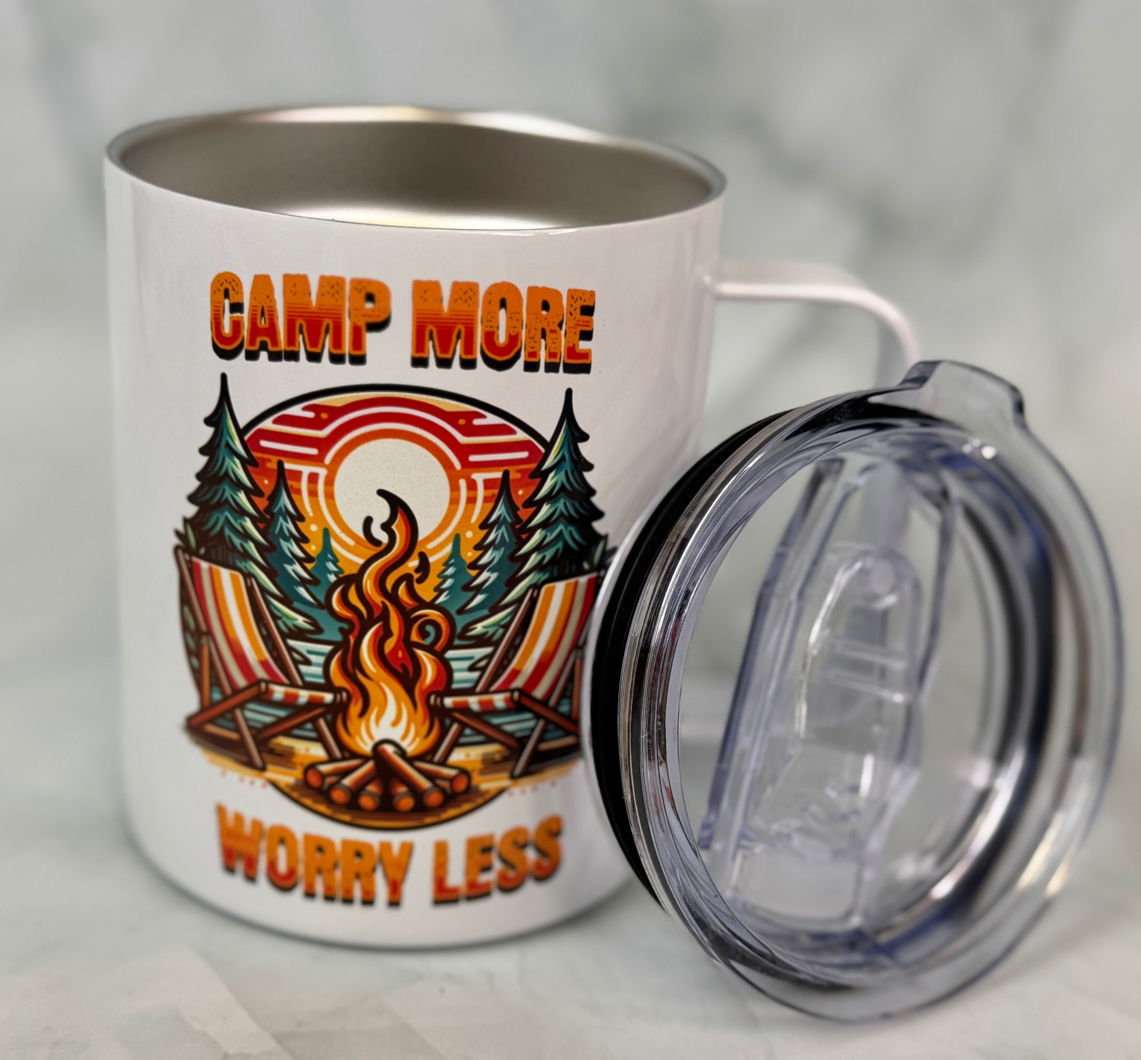 Camping Coffee Mug - Camp More Worry Less