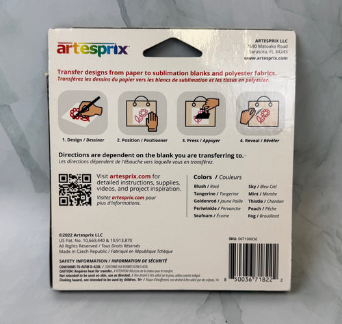 Artesprix Sublimation Markers - Iron-on Ink - Pastel Chisel Tip