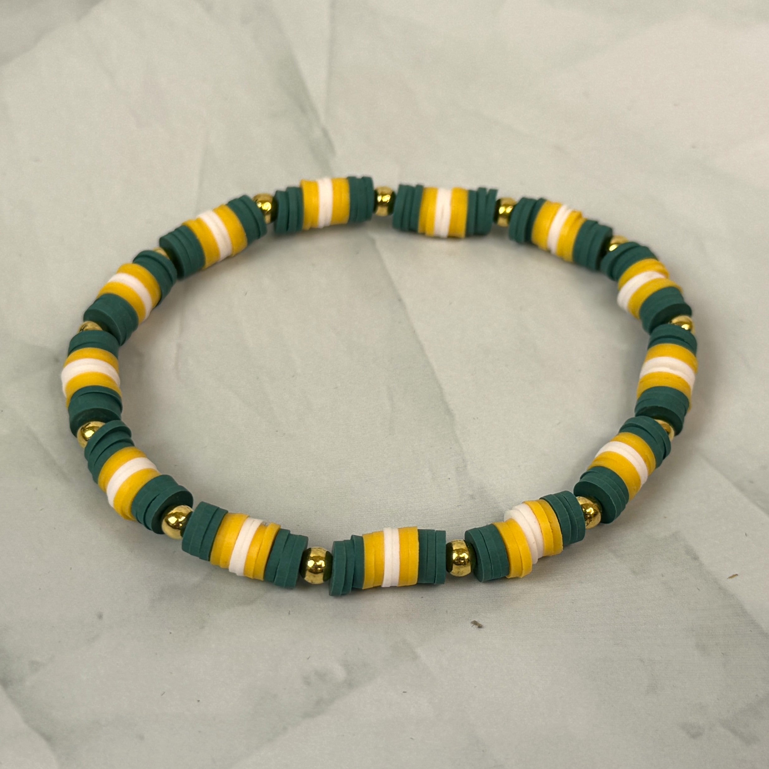 Team Spirit Stackable Bracelets - Green & Gold - Packers