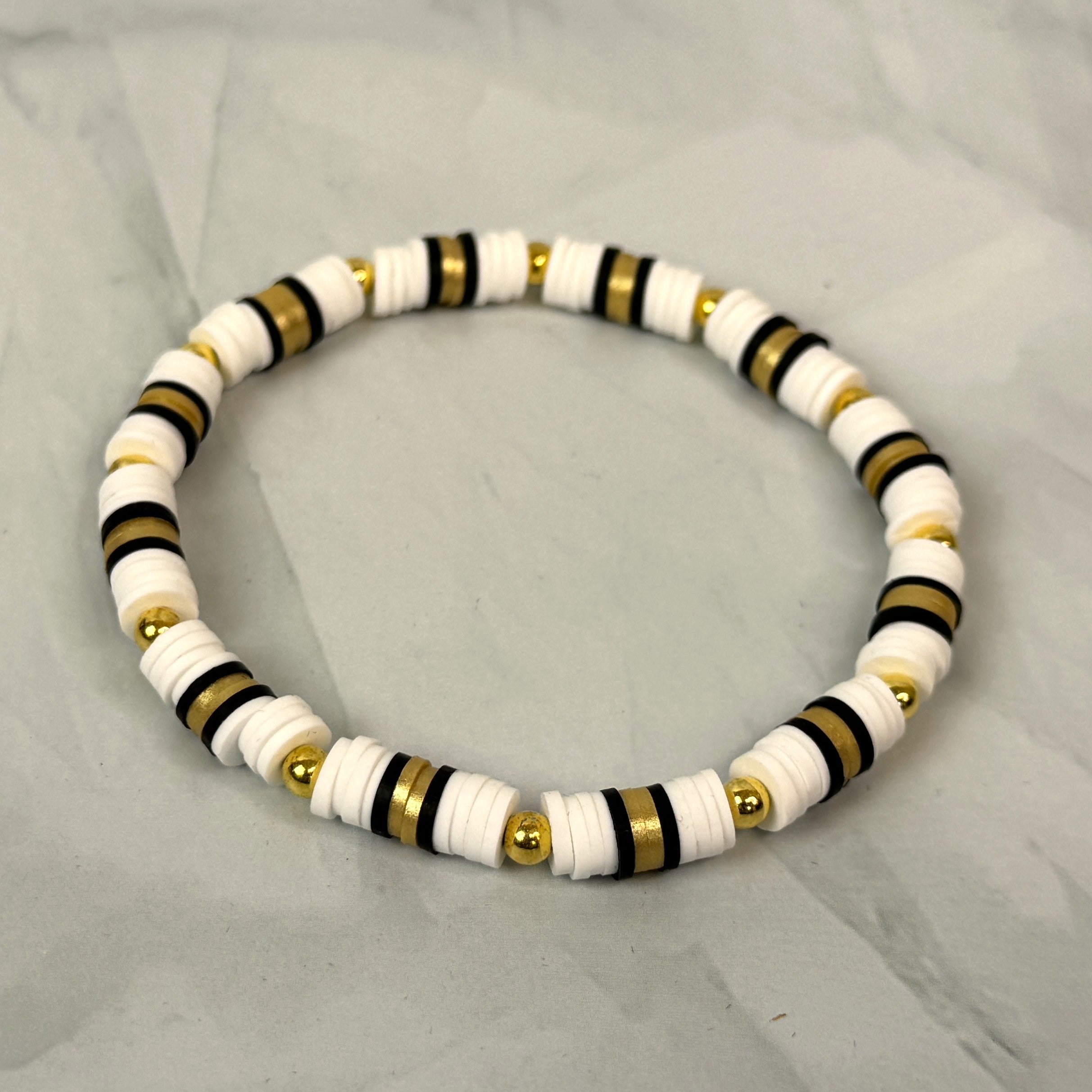 Team Spirit Stackable Bracelets - Black & Gold - Saints