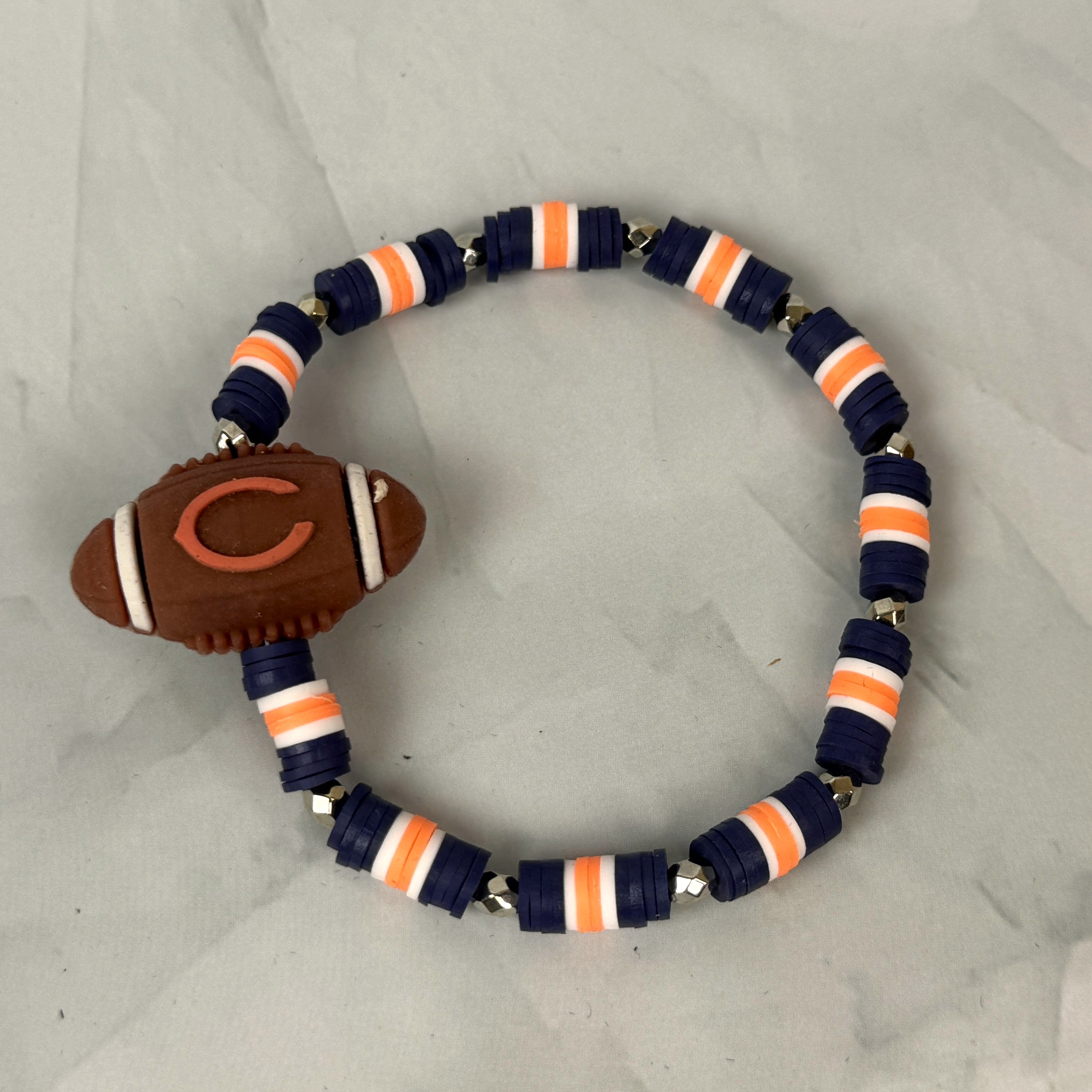 Team Spirit Stackable Bracelets - Navy & Orange - Broncos, Bears