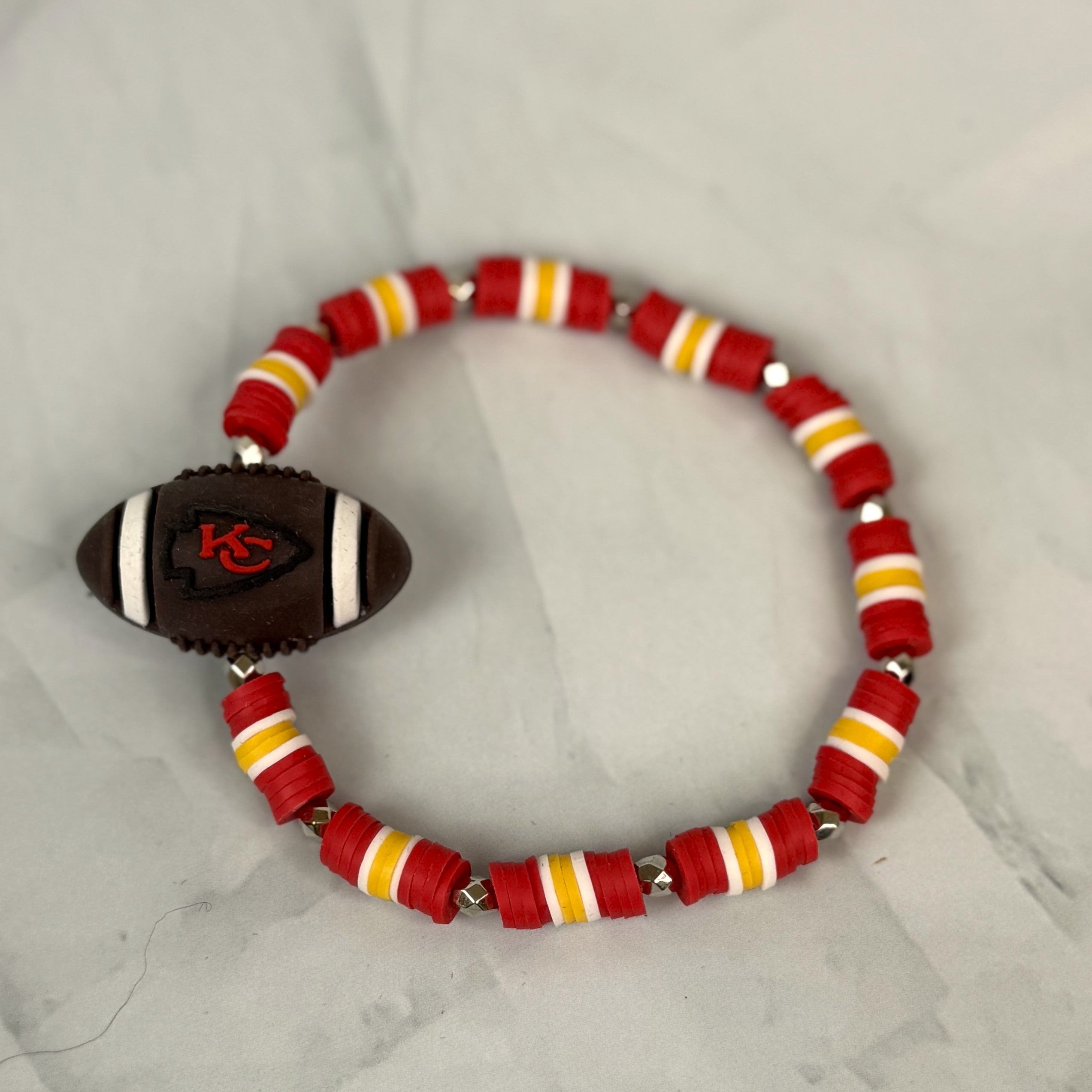 Team Spirit Stackable Bracelets - Red & Yellow - Chiefs