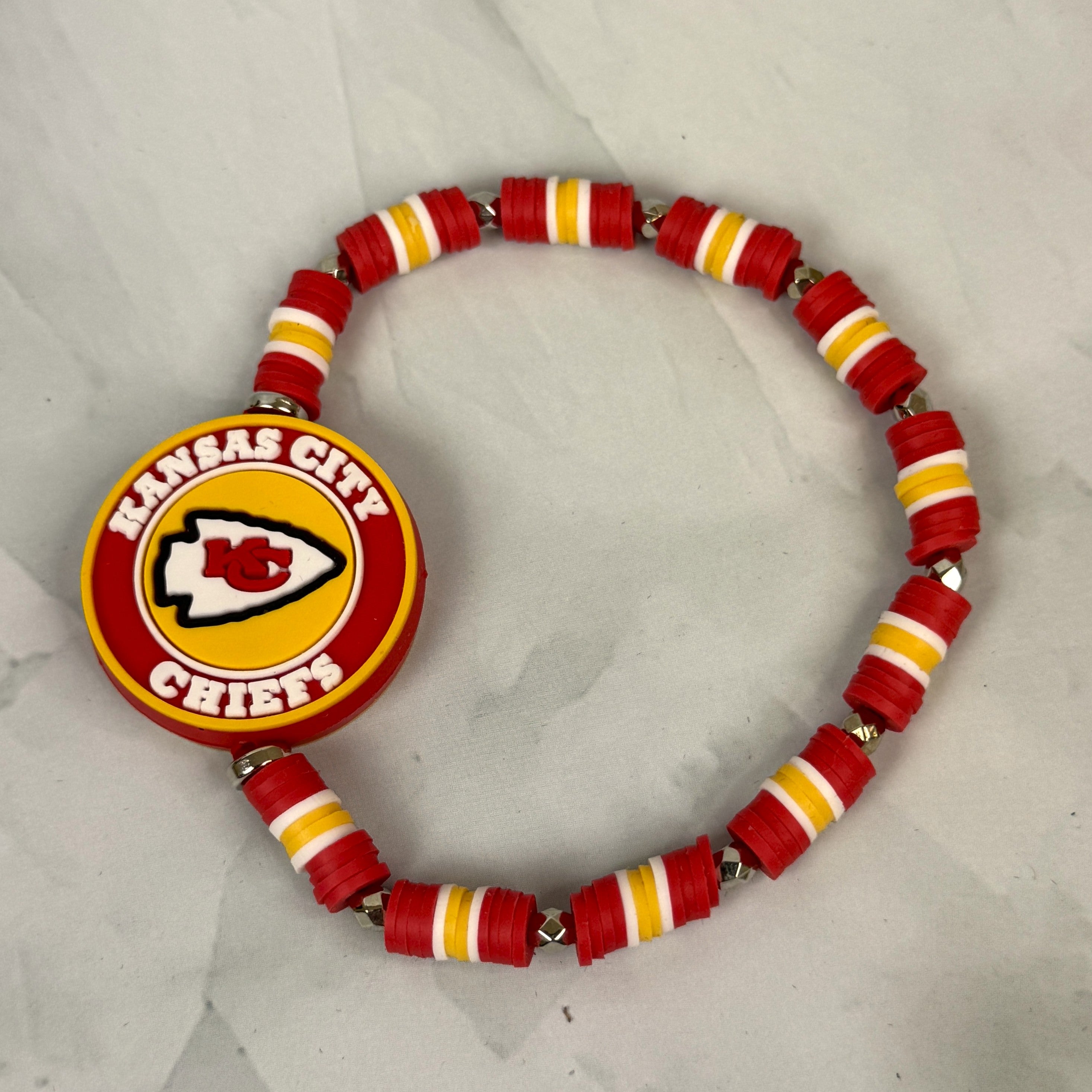Team Spirit Stackable Bracelets - Red & Yellow - Chiefs